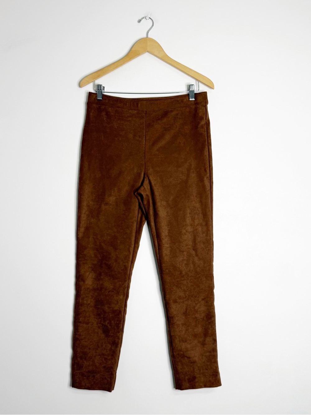 Kobi Halperin Brown Faux Suede Pull On Pants Size Medium